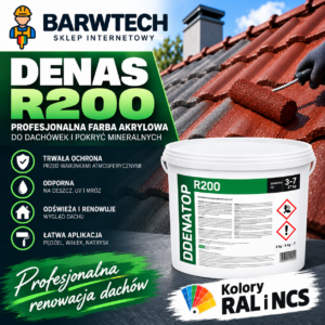DENATOP R 200 - Farba na dachówkę kolory RAL i NCS