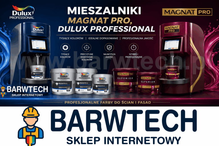 Farby z mieszalnika : Magnat Pro – Dulux Professional.