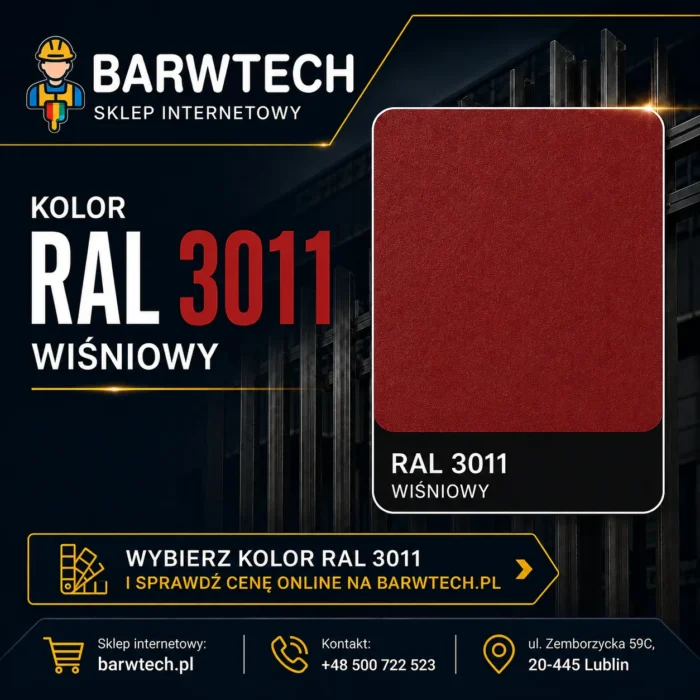Farba na dach Wiśniowa RAL 3011