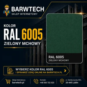 Farba do malowania dachu Zielony RAL 6005