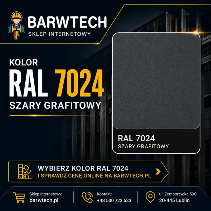 Farba na dach szary grafit RAL 7024