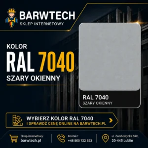Farba na dach RAL 7040 szary okienny