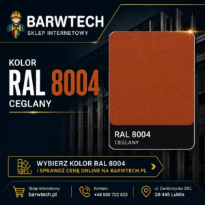 Farba do malowania dachu Ceglany RAL 8004
