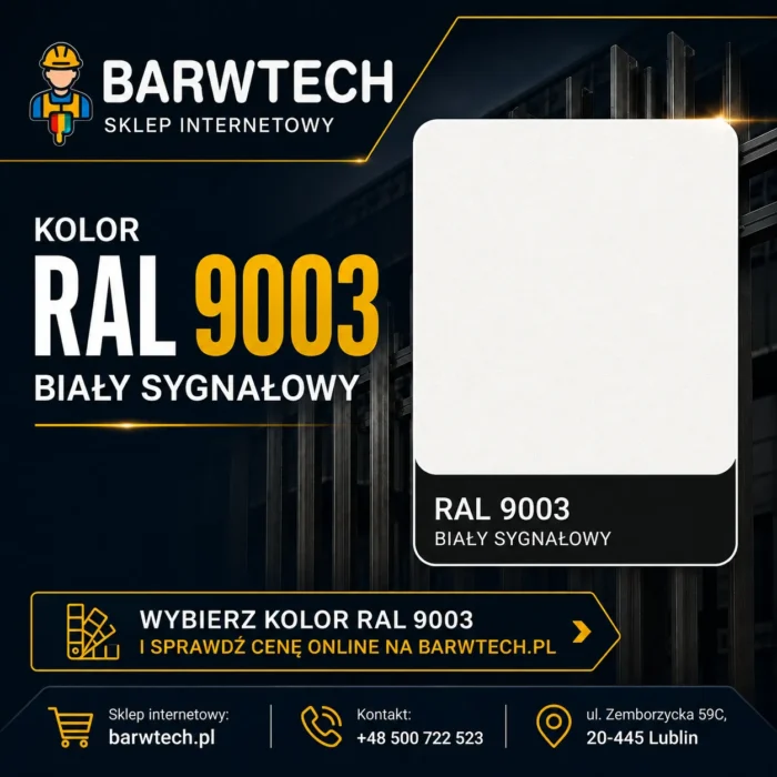 Farba na dach Biała Sygnałowa ral 9003