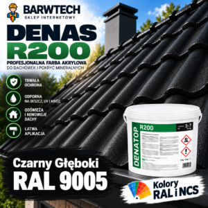DENATOP R 200 - Farba na dachówkę Czarna RAL 9005