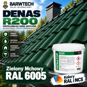 Farba do malowania DACHU ceramicznego Zielona ral 6005