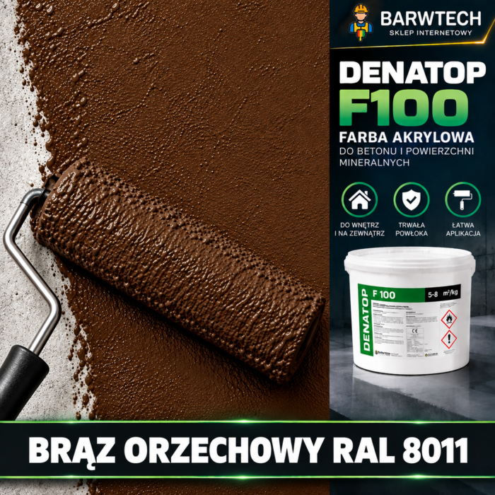 Farba-na-beton-DENATOP-f100-Brąz-Orzechowy-ral-8011