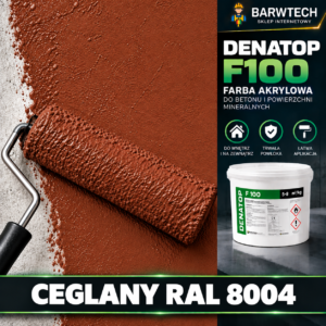 Farba na beton Kolor Ceglany RAL 8004