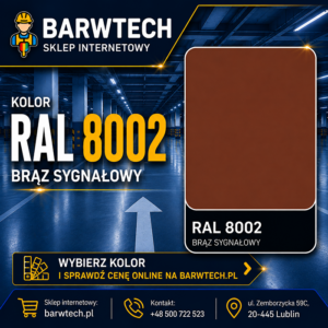 Farba do malowania betony epoksydowa ral 8002 brąz sygnałowy