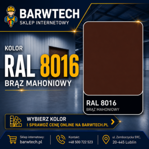 Farba epoksydowa do malowania betonu Brązowa ral 8016